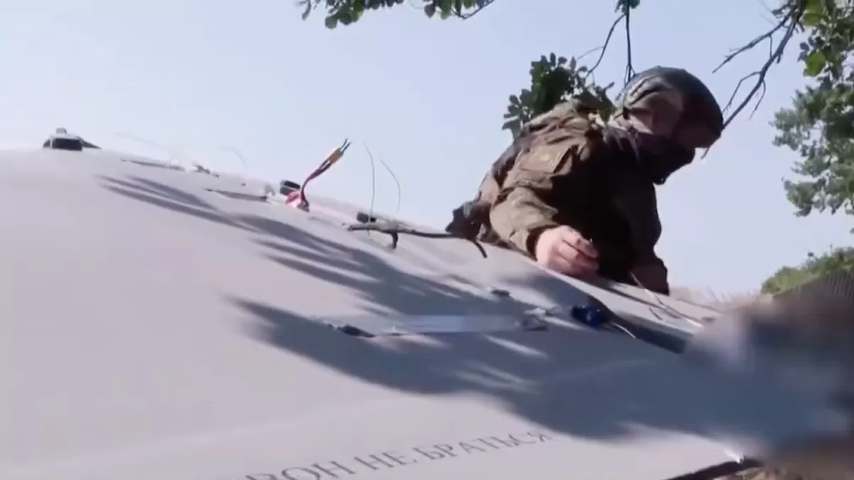 Подготовка к запуску реактивного «шахеда» российскими оккупантами / Фото: скриншот