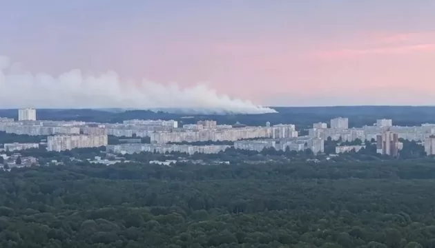 После атаки 52 дронов в Дзержинске задымился район военного завода / Фото: соцсети