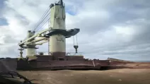 Поврежденное гражданское грузовое судно, перевозившее пшеницу в Египет, 12 сентября 2024 года / Фото: Офис президента