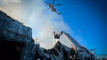 Kyiv region rescuers at the site of the Russian attack on August 20 / Photo: State Emergency Service