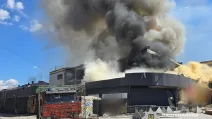 Fire after the bombing of Kramatorsk / Photo: National Police