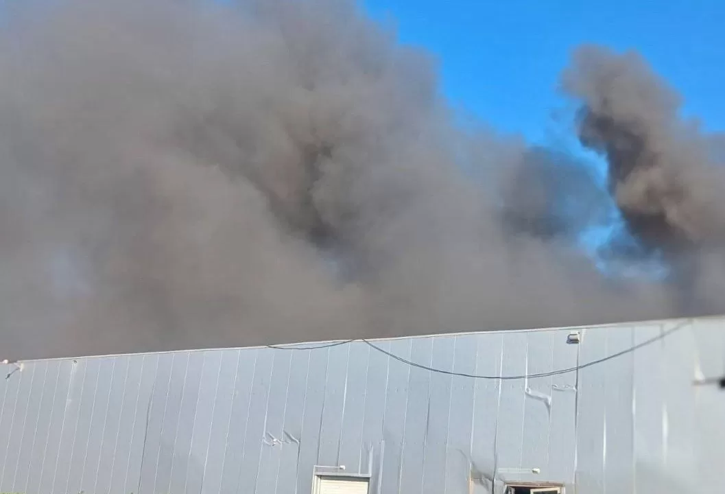 Fire at the site of the strike on Kryvyi Rih / Photo: Dnipropetrovsk Regional Military Administration