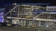 Пошкоджений вокзал на станції Роздільна / Фото Facebook Oleksandr Pertsovskyi