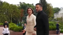 Zelenskyy meets Sandu on Moldova’s Independence Day / Screenshot