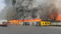 Nova Poshta warehouse where books were stored / Photo: State Emergency Service of Ukraine