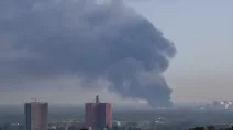 Fire in Kyiv after a Russian attack, August 31, 2026 / Photo: Suspilne