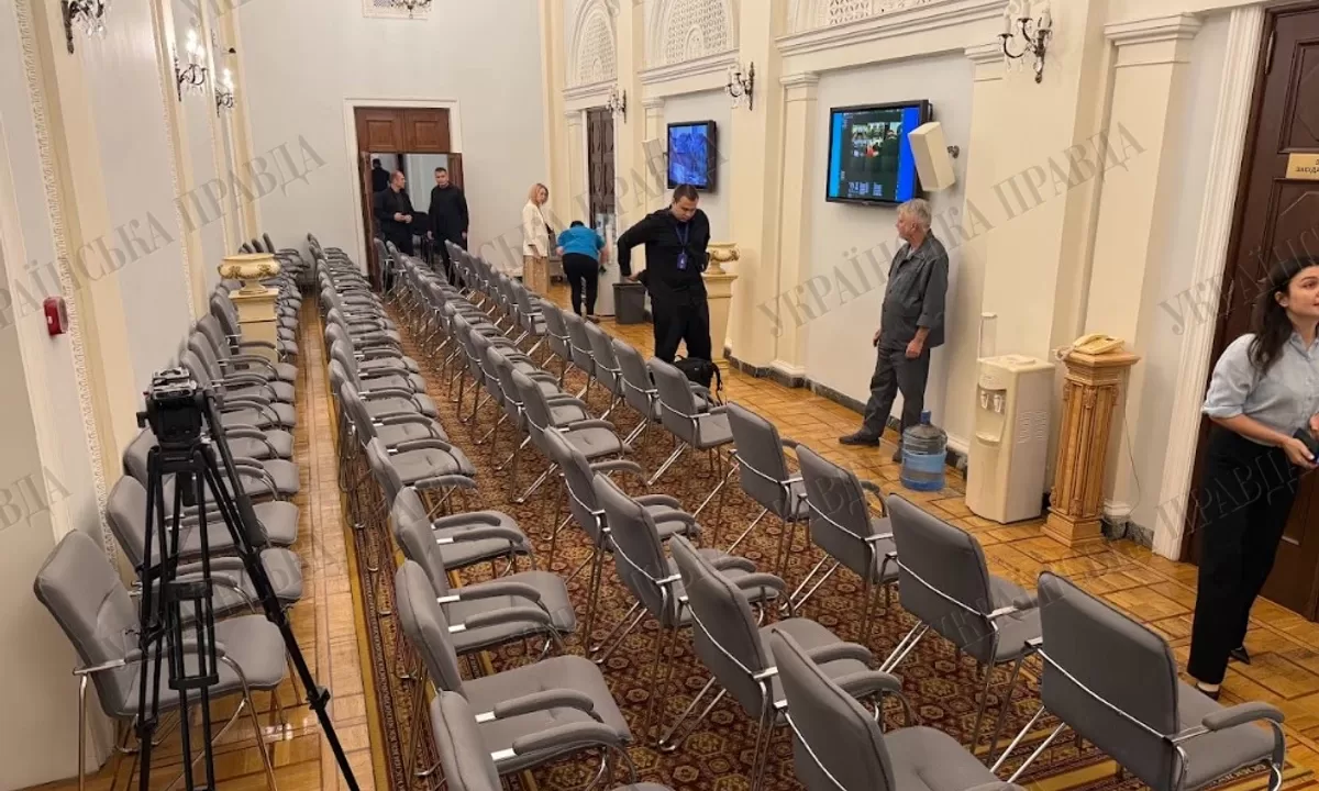 Подземный зал для голосования в Раде / Фото: Украинская правда