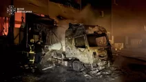 Спасатели ликвидировали пожары на складах после удара РФ по Киевской области / Фото: ГСЧС