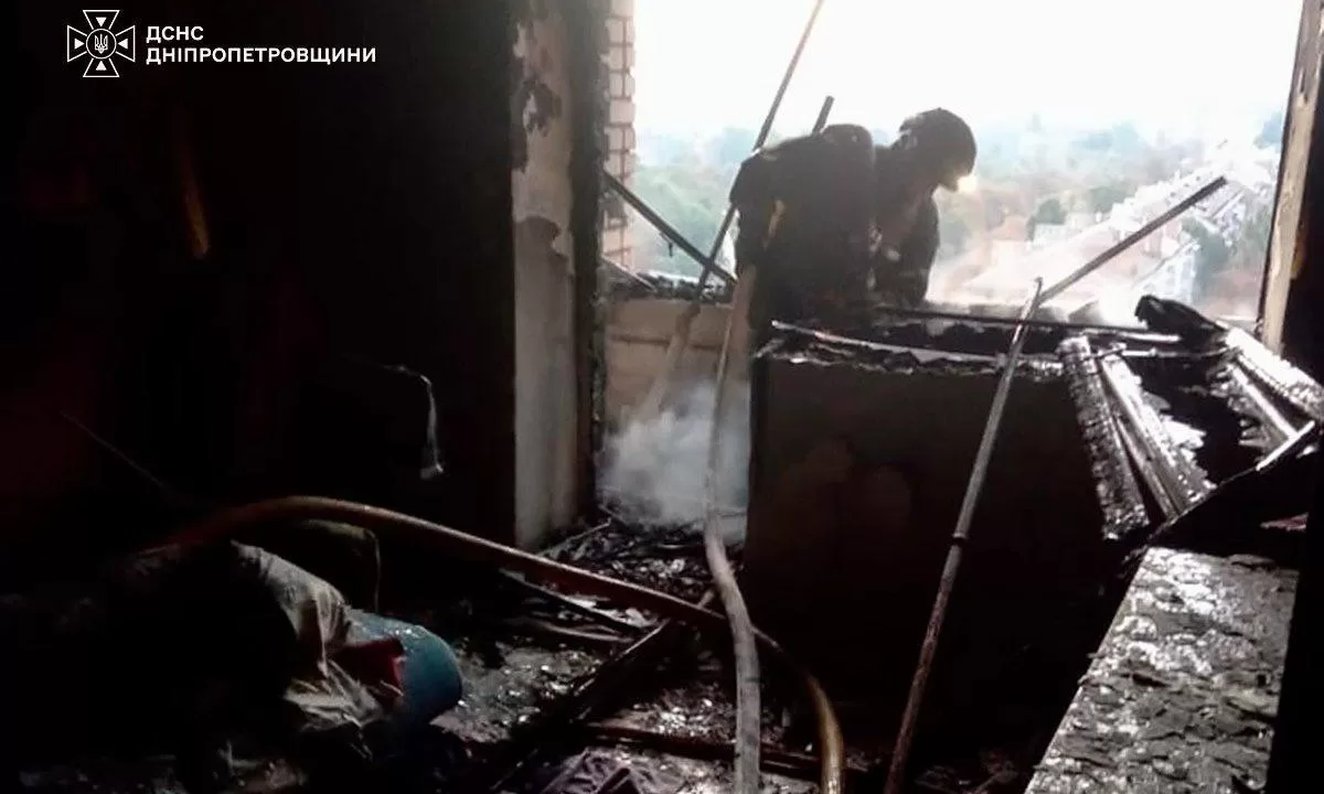 Разрушенный дом в Днепропетровской области / Фото: ГСЧС