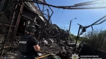 Burned-out site of the attack on Dnipro / Photo: Dnipropetrovsk Regional Military Administration