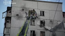 Apartments from the 6th to the 8th floors were destroyed in a nine-story building in Odesa / Photo: State Emergency Service