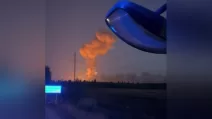 Дым от взрыва в селе Мила / Скриншот