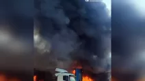 Fire in Pavlohrad / Photo: Dnipropetrovsk Regional Military Administration