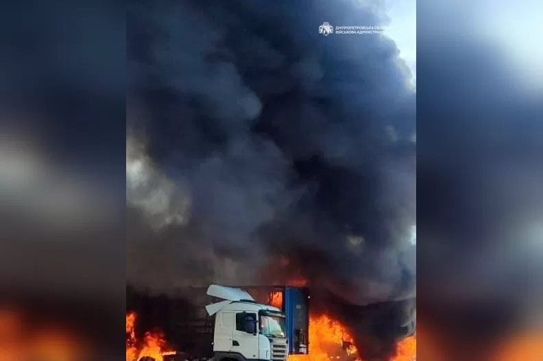 Fire in Pavlohrad / Photo: Dnipropetrovsk Regional Military Administration