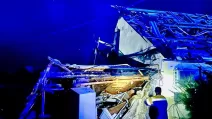 Знищений російським ударом будинок у Дніпрі / Фото: Дніпропетровська ОВА
