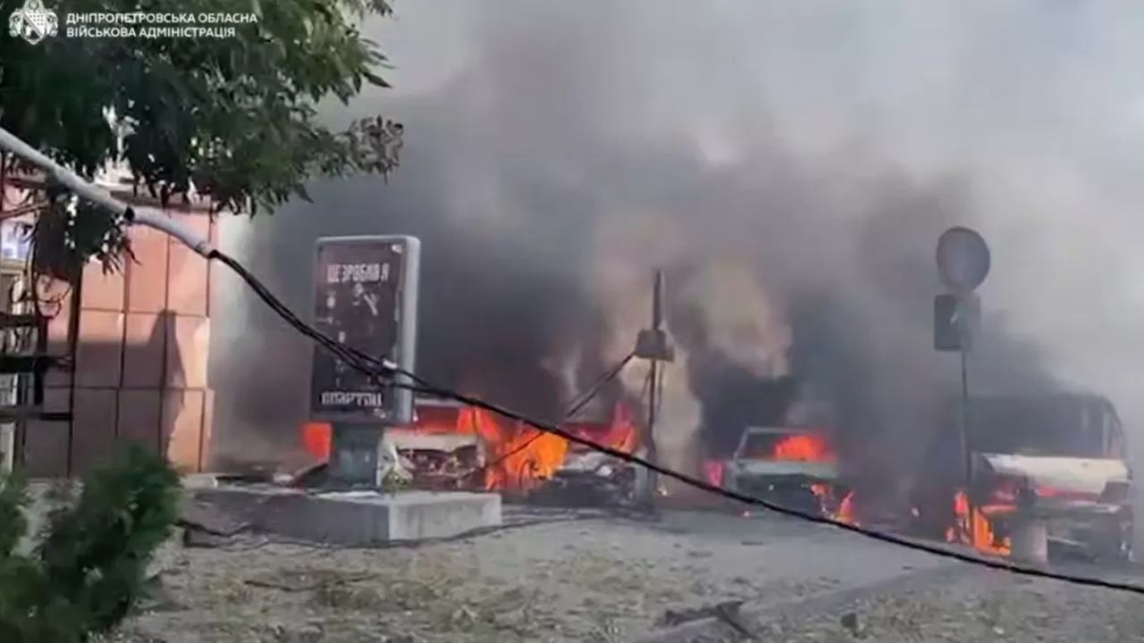 Attack on Pavlograd / Screenshot from video