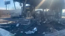 Последствия удара по АЗС в Киеве / Фото: ГСЧС