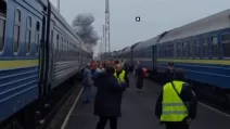 Drone strikes passenger train locomotive in Volyn region / Photo: screenshot