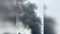 Дым на месте удара по Павлограду / Фото: Днепропетровская ОВА