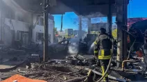 Дрон влучив в АЗС в Києві / Ілюстративне фото: ДСНС