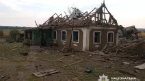 Разрушенный российским ударом дом в Донецкой области / Фото: Национальная полиция Украины