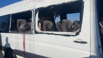 Bus attacked by a drone / Photo: Oleksandr Hanzha / Dnipropetrovsk Regional Military Administration