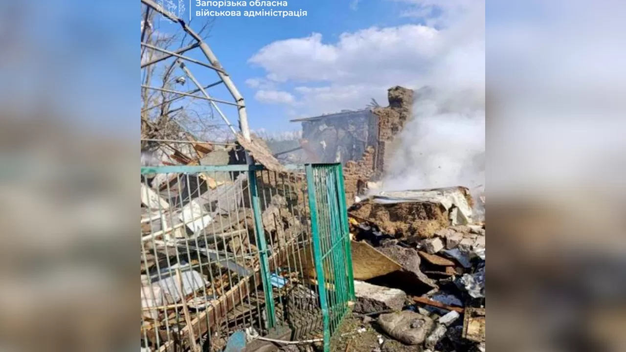 Знищений КАБом будинок на Запоріжжі / Фото: Запорізька ОВА