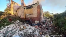 A house destroyed by a Russian strike in the Donetsk region / Photo: National Police of Ukraine