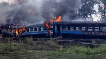 Russian drones attacked a commuter train in the Sumy region / Illustrative photo: State Emergency Service of Ukraine