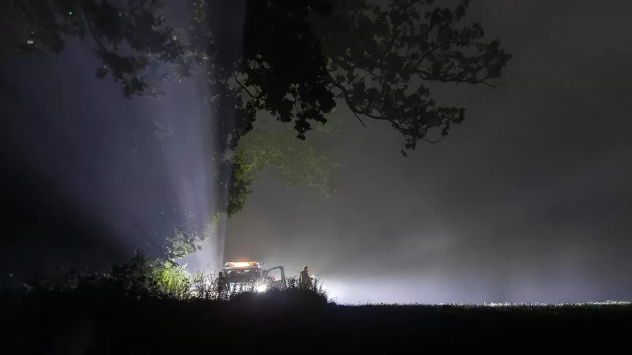 Литовські військові охороняють територію, де 15 вересня італійські винищувачі збили безпілотник / Фото: AP 