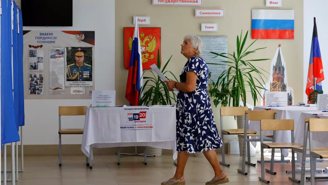 Выборы в оккупированном Россией Мариуполе, 19 сентября 2026 года / Фото: Reuters