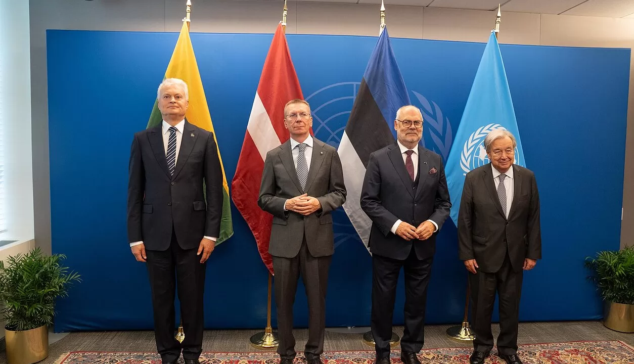 Лидеры стран Балтии с генеральным секретарем ООН Антониу Гутерришем / Фото: ZUMA PRESS / Scanpix