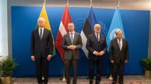 Лидеры стран Балтии с генеральным секретарем ООН Антониу Гутерришем / Фото: ZUMA PRESS / Scanpix