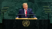 Дональд Трамп во время выступления на Генассамблее ООН / Фото: Reuters/Mike Segar