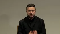 Volodymyr Zelenskyy during a media briefing / Photo: Screenshot
