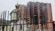 Пошкоджений російською бомбою храм на честь святого Іоанна Предтечі у Краматорську / Фото: Нацполіція
