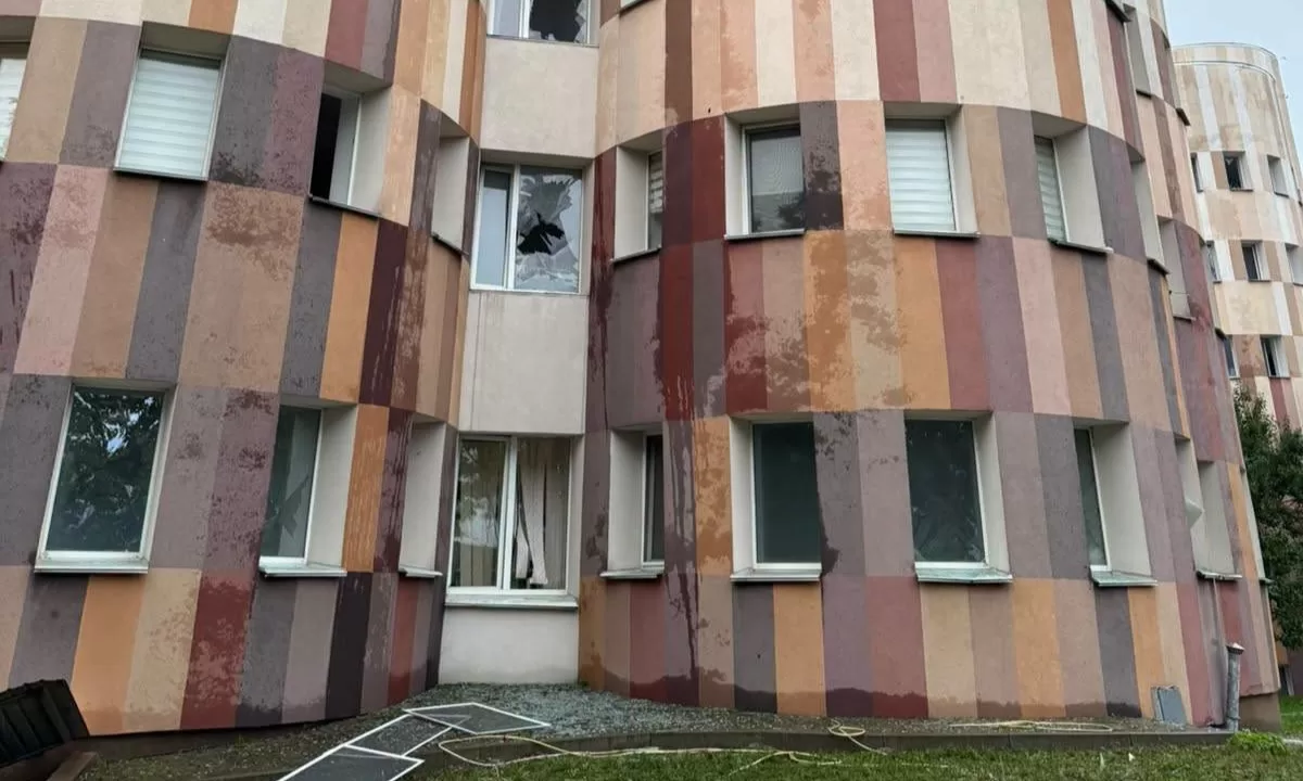 Вибиті вікна у пологовому будинку у Києві / Фото: Департамент охорони здоров'я міста Києва