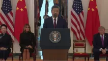 Сі Цзіньпін під час зустрічі з Дональдом Трампом у Білому домі / Скриншот