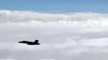 Финский истребитель F/A-18 Hornet и российские военные самолеты над Финским заливом 24 сентября / Фото: Военно-воздушные силы Финляндии