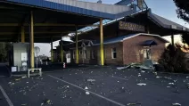 Aftermath of a Russian strike on the Starokozache checkpoint on September 9 / Photo: State Border Guard Service of Ukraine