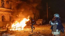 Після атаки БпЛА у Харкові виникли три осередки пожеж / Фото: ДСНС