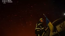 Ночная атака на Киев: в Соломенском районе произошел пожар / Фото: ГСЧС
