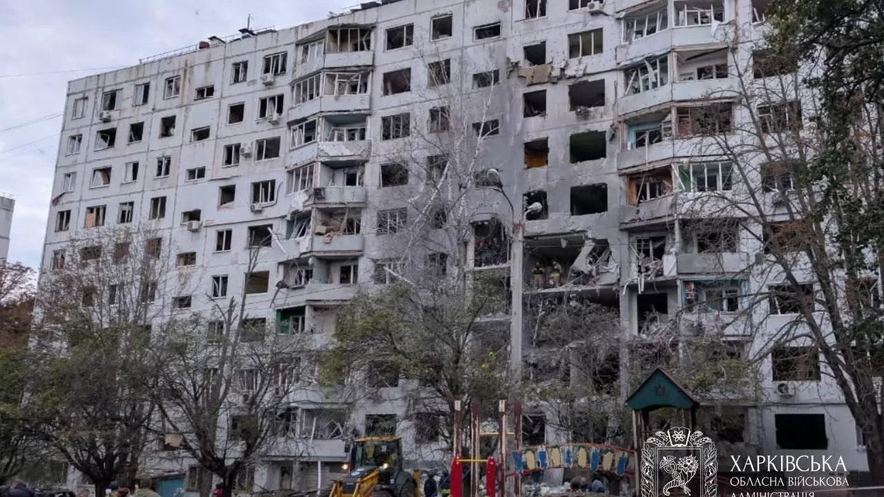 Наслідки російського удару по багатоповерхівці у Салтівському районі Харкова / Фото: Олег Синєгубов, начальник Харківської ОДА