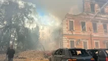 Fire at the National Academy of Sciences building in Kyiv / Photo: Kyiv Police