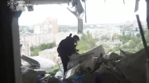 Apartment destroyed in the Russian strike on Odesa / Photo: State Emergency Service