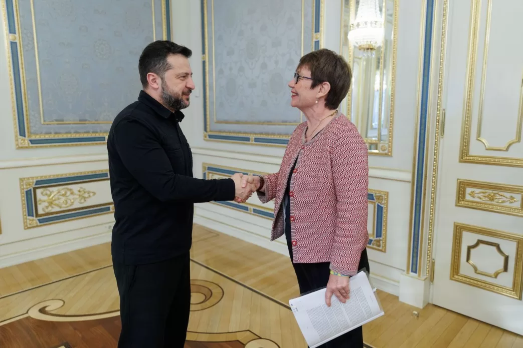 Владимир Зеленский встретился с президентом ЕБРР Одиль Рено-Бассо / Фото: Офис президента