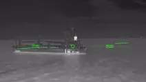 Thermal imaging footage showing a maritime target during a Ukrainian operation / Screenshot