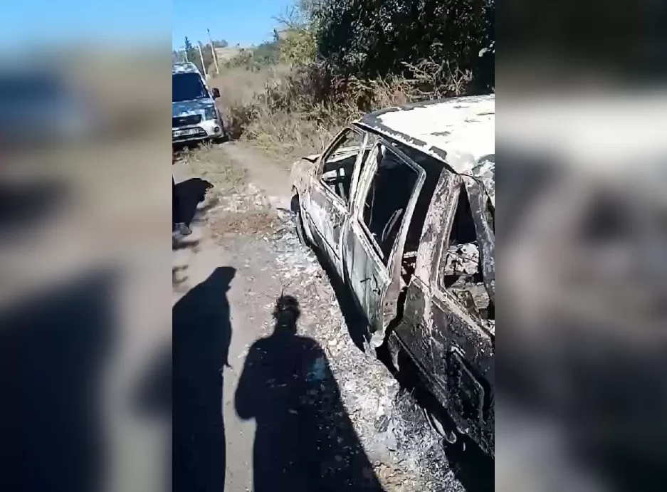Знищена російським дроним автівка на Дніпропетровщині / Скриншот