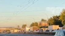 Очередь на въезд на Северный мост в Киеве / Фото: скриншот