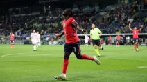 Букайо Сака празднует гол в ворота Хорватии / Фото: UEFA